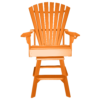 Bar Height Swivel Chair Round Back orange