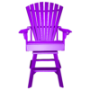 Bar Height Swivel Chair Round Back purple