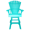 Bar Height Swivel Chair Round Back teal