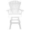 Bar Height Swivel Chair Round Back white