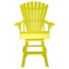 Bar Height Swivel Chair Round Back yellow