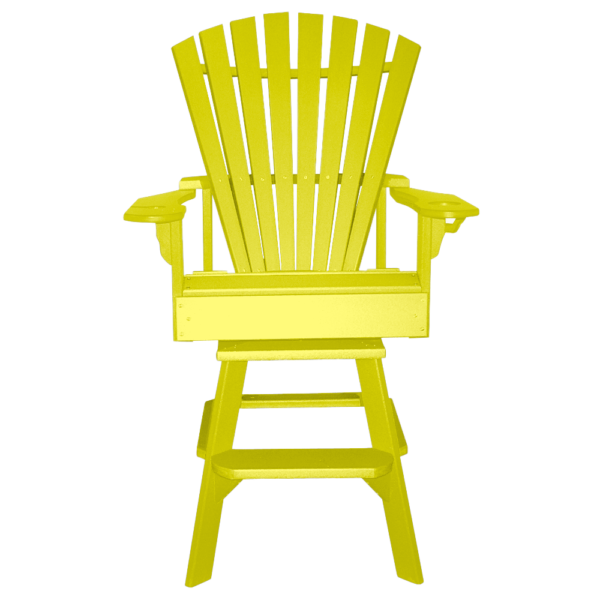 Bar Height Swivel Chair Round Back yellow