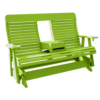 Deluxe Glider 5FT w  Fold Down Console limegreen