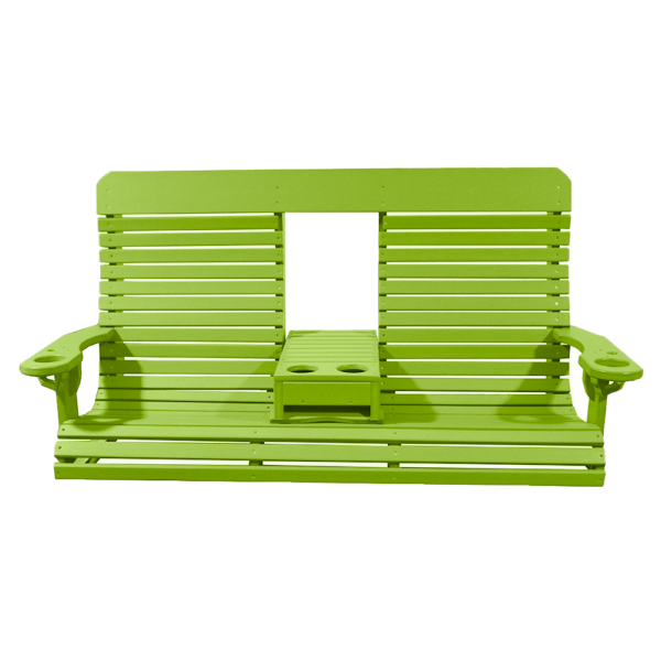 Deluxe Swing 5FT w  Fold Down Console limegreen