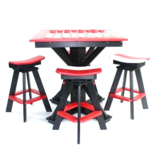 Outdoor 3822 Pub Height Square Checker Table Set