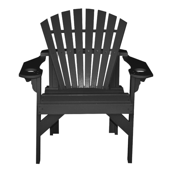 Patio Height Stationary Chair Round Back black 1