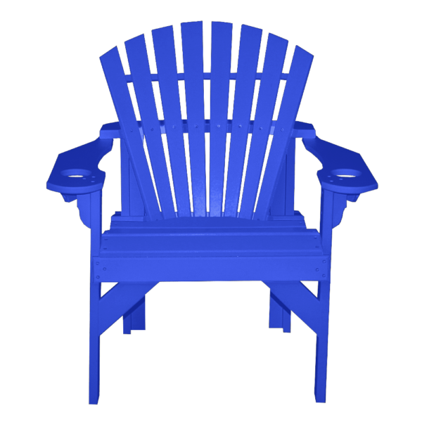 Patio Height Stationary Chair Round Back blue