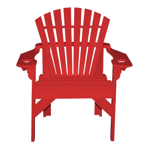 Patio Height Stationary Chair Round Back brightred