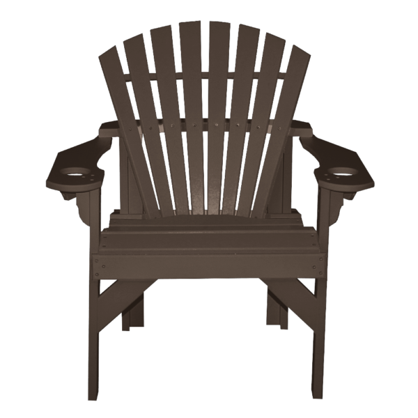 Patio Height Stationary Chair Round Back darkbrown 1
