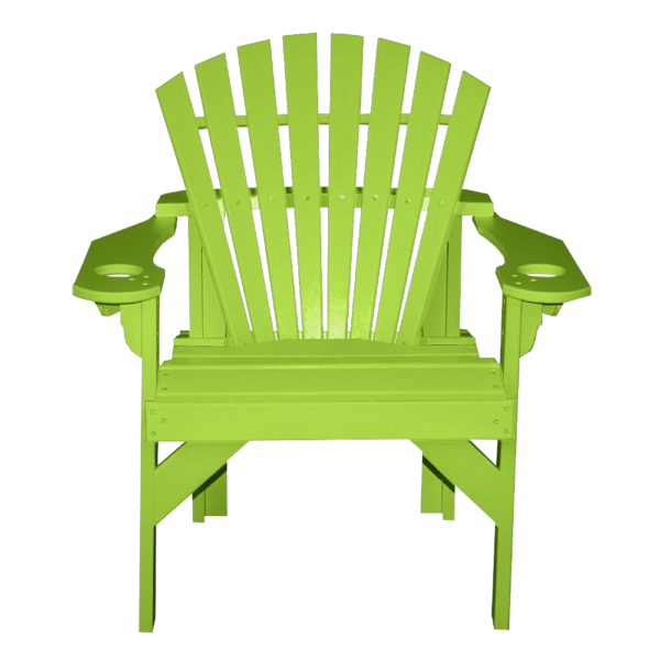 Patio Height Stationary Chair Round Back limegreen