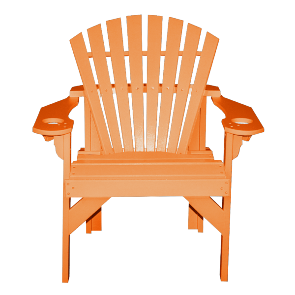 Patio Height Stationary Chair Round Back orange