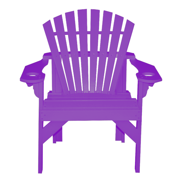 Patio Height Stationary Chair Round Back purple