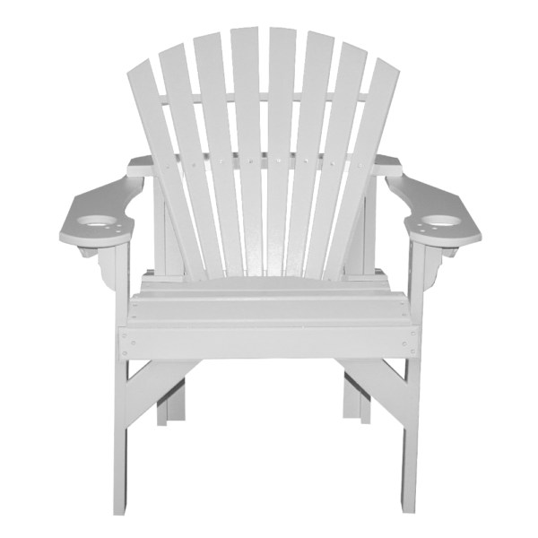 Patio Height Stationary Chair Round Back white 1