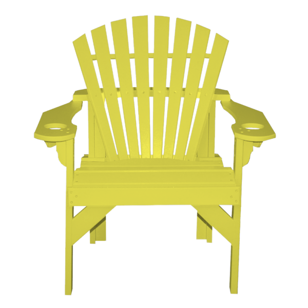 Patio Height Stationary Chair Round Back yellow