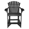 Pub Height Stationary Chair Round Back black