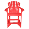 Pub Height Stationary Chair Round Back brightred