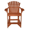 Pub Height Stationary Chair Round Back cedar