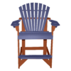 Pub Height Stationary Chair Round Back cedar patriotblue