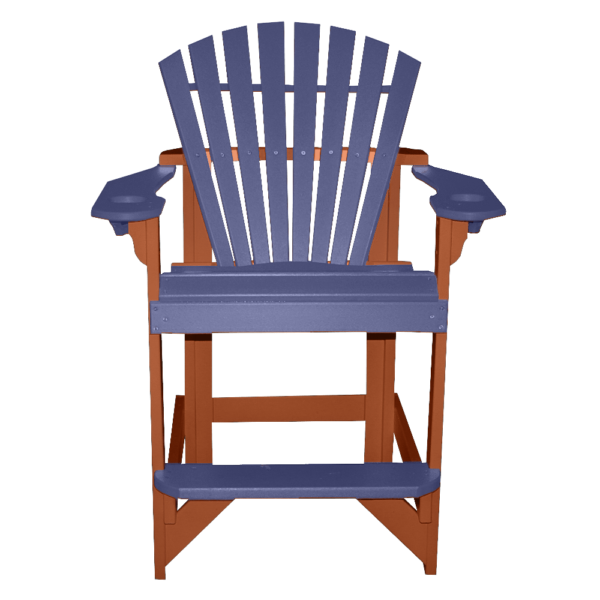 Pub Height Stationary Chair Round Back cedar patriotblue