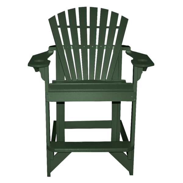 Pub Height Stationary Chair Round Back evergreen