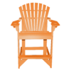 Pub Height Stationary Chair Round Back orange