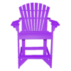 Pub Height Stationary Chair Round Back purple