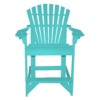 Pub Height Stationary Chair Round Back teal