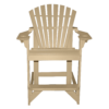 Pub Height Stationary Chair Round Back weatherwood