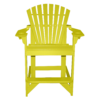 Pub Height Stationary Chair Round Back yellow