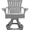 Pub Height Swivel Chair Round Back w  Round Base dovegray