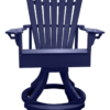 Pub Height Swivel Chair Round Back w  Round Base patriotblue