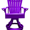 Pub Height Swivel Chair Round Back w  Round Base purple