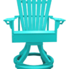 Pub Height Swivel Chair Round Back w  Round Base teal