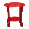 Round End Table brightred