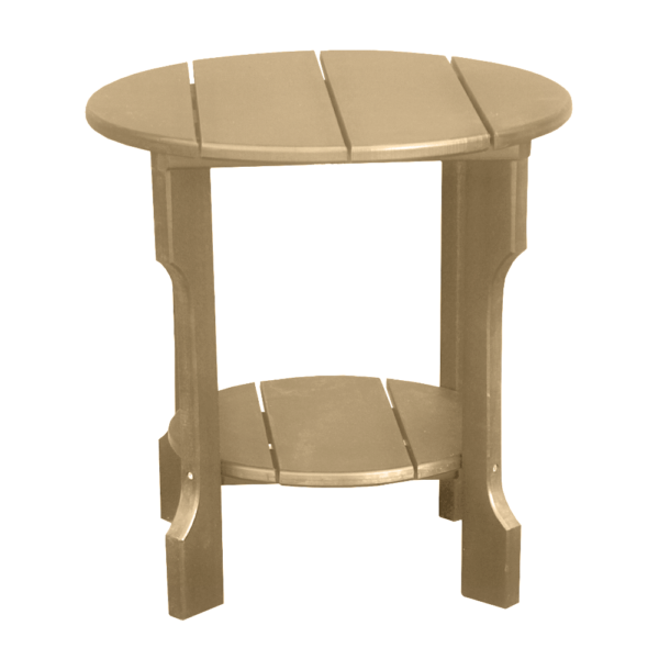 Round End Table weatherwood