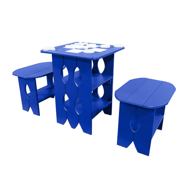 Tic Tac Toe Game Table blue