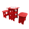 Tic Tac Toe Game Table brightred