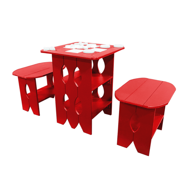 Tic Tac Toe Game Table brightred
