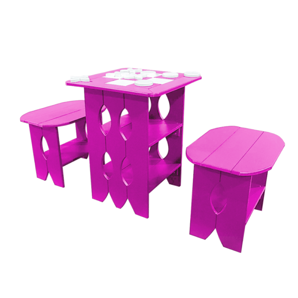 Tic Tac Toe Game Table bubblegum 1