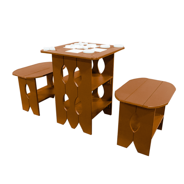 Tic Tac Toe Game Table cedar