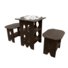 Tic Tac Toe Game Table darkbrown
