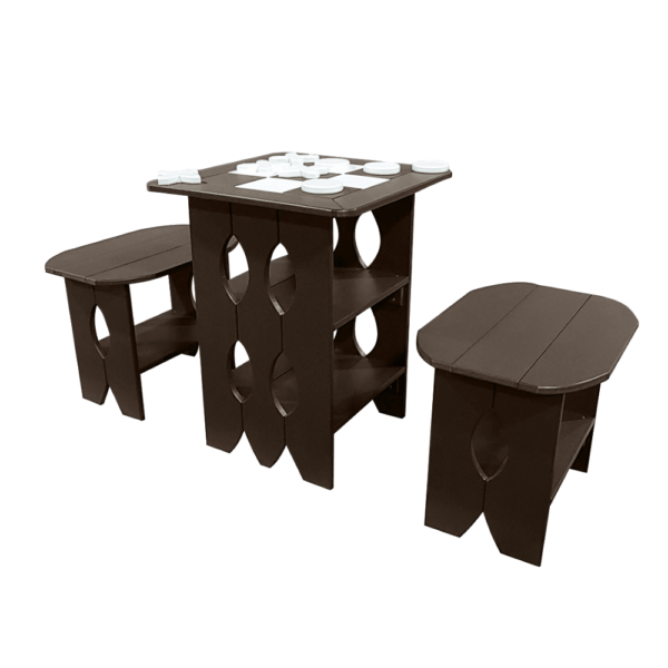 Tic Tac Toe Game Table darkbrown
