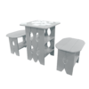 Tic Tac Toe Game Table dovegray