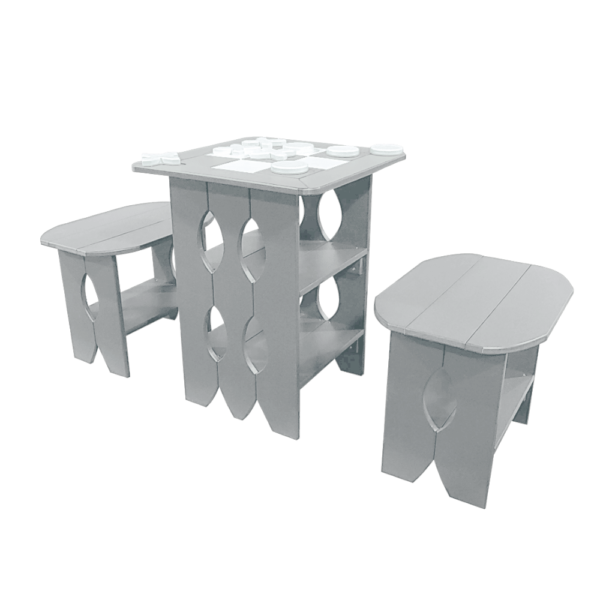 Tic Tac Toe Game Table dovegray