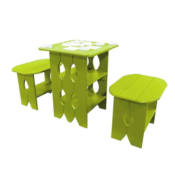 Tic Tac Toe Game Table limegreen