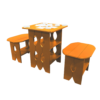 Tic Tac Toe Game Table orange