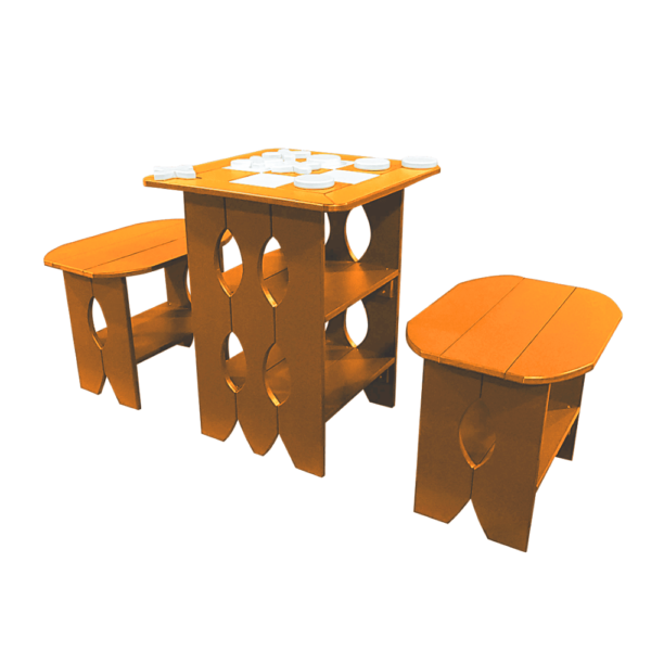 Tic Tac Toe Game Table orange