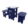 Tic Tac Toe Game Table patriotblue