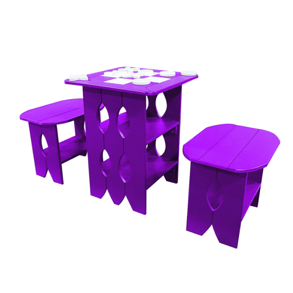 Tic Tac Toe Game Table purple