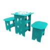 Tic Tac Toe Game Table teal